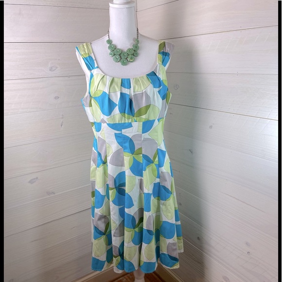 new directions Dresses & Skirts - New Directions Cotton Geo Print Sundress 14 FREE SHIP
